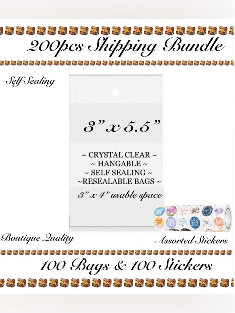 200 pcs Shipping Bag Bundle - 3